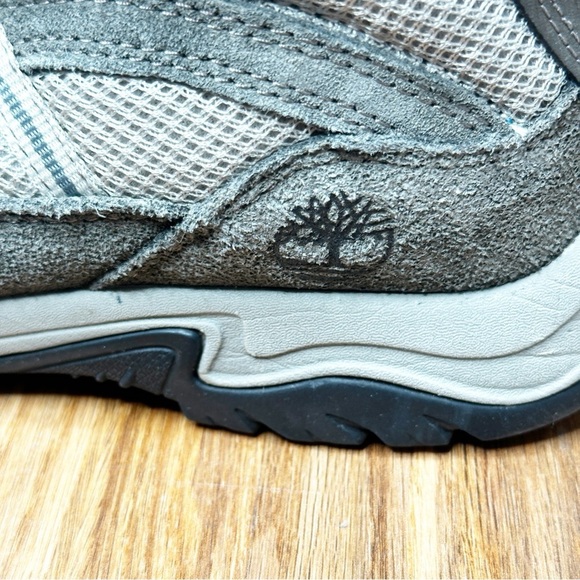 Timberland Women's Mt. Maddsen Mid Waterproof Hiking Boots sz 8.5 Gray/Blue - Picture 7 of 9